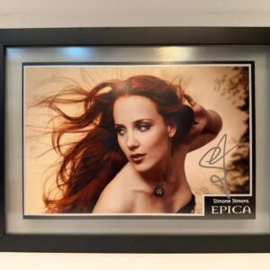 QUADRO AUTOGRAFADO SIMONE SIMONS