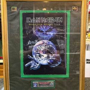 IRON MAIDEN - BRAVE NEW WORLD POSTER AUTOGRAFADO