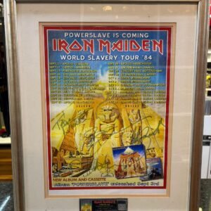 IRON MAIDEN POWERSLAVE QUADRO AUTOGRAFADO