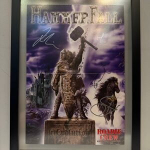 QUADRO AUTOGRAFADO HAMMERFALL