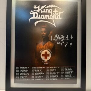 QUADRO AUTOGRAFADO KING DIAMOND SAINT LUCIFER HOSPITAL TOUR