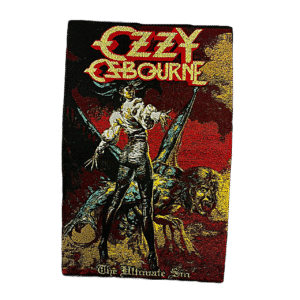 PATCH WOVEN MICROBORDADO - OZZY OSBOURNE THE ULTIMATE SIN (GLITTER LOGO)